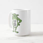 Mug Funny Dog Quote Grumpy Green Monster (Devant gauche)