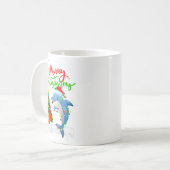 Mug Funny Dolphin Fish Lover Xmas Lighting Dolphin Chr (Devant gauche)