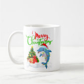 Mug Funny Dolphin Fish Lover Xmas Lighting Dolphin Chr (Gauche)