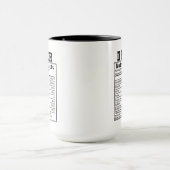 Mug Funny Driver Nutrition Facts Staff Worker Gift (Centre)