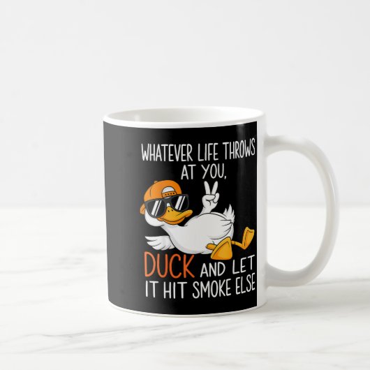 Mug Funny Duck Graphic Tees Men Women Funny Quote  (Droite)