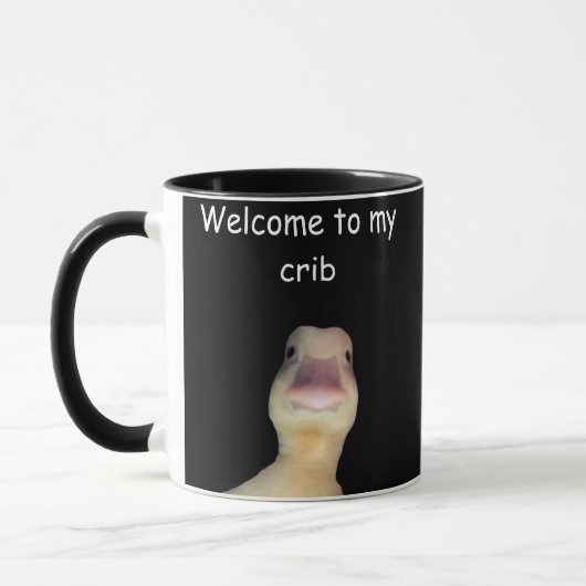 Mug Funny Duck Meme – “Welcome to My Crib” Cute Animal (Gauche)