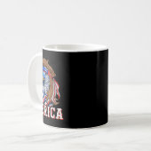 Mug Funny Eagle Mullet 4 juillet États-Unis Drapeau M (Devant gauche)
