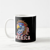 Mug Funny Eagle Mullet 4 juillet États-Unis Drapeau M (Gauche)