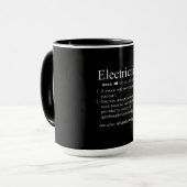 Mug Funny Electricien Définition Ingénieur électrique (Devant gauche)