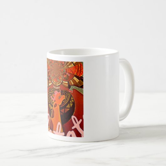 Mug Funny Elegant Giraffe Accessoré Style Africain (Devant droit)