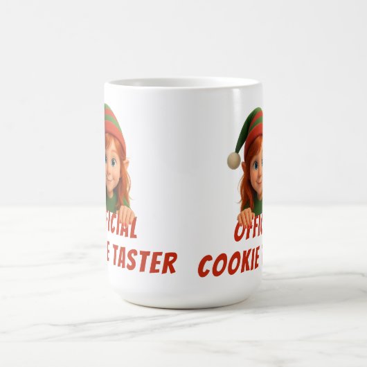 Mug Funny Elf Faces | Official Cookie Tester Christmas (Centre)