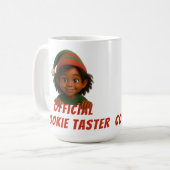 Mug Funny Elf Faces | Official Cookie Tester Christmas (Devant gauche)