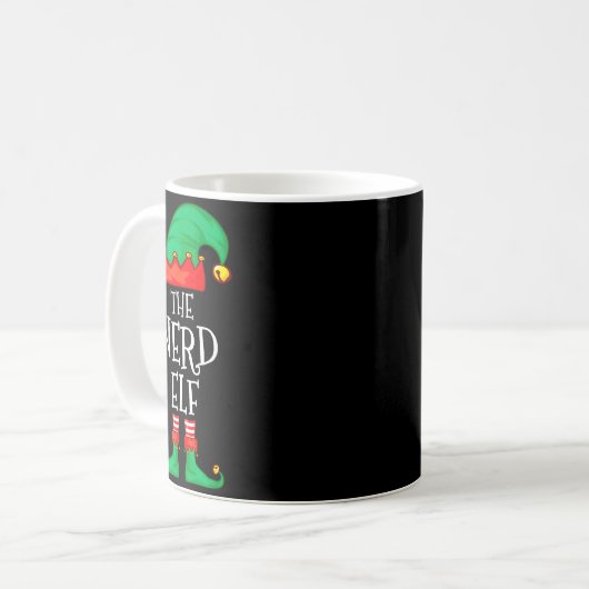 Mug Funny Elf Family Christmas The Nerd Elf Sweater Me (Devant gauche)
