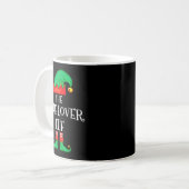 Mug Funny Elf Family Christmas The Wine Lover Elf Men (Devant gauche)