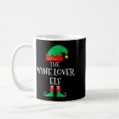 Mug Funny Elf Family Christmas The Wine Lover Elf Men (Gauche)