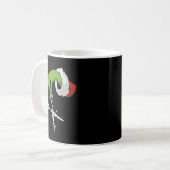 Mug Funny Elf Hands Hair Stylist Hairdresser Scissor B (Devant gauche)