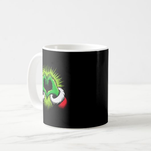 Mug Funny Elf Heart Hands Love Christmas (Devant gauche)