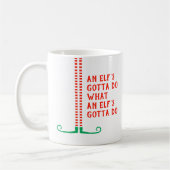 Mug Funny Elf Legs Chaussures Un Elfe doit faire Noël (Gauche)