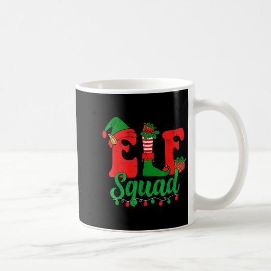 Mug Funny Elf Squad Santa Hat Family Matching Christma (Droite)