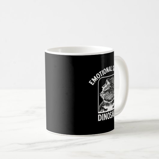 Mug Funny Emotional Suprt Dinosaur  (Devant droit)