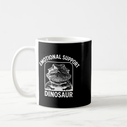 Mug Funny Emotional Suprt Dinosaur  (Gauche)
