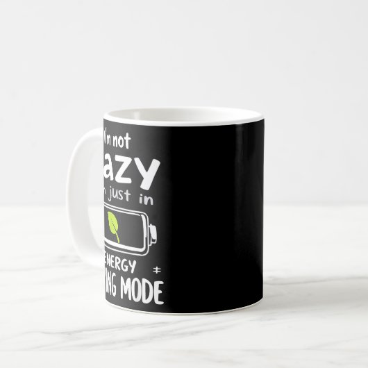 Mug Funny Energy Saving Mode Design Lazy Humor Joke Gi (Devant gauche)