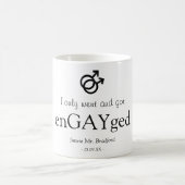 Mug Funny 'enGAYgé' fiançailles (Centre)
