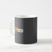Mug Funny Engayged Gay Couple Engagement Party Rainbow (Devant gauche)