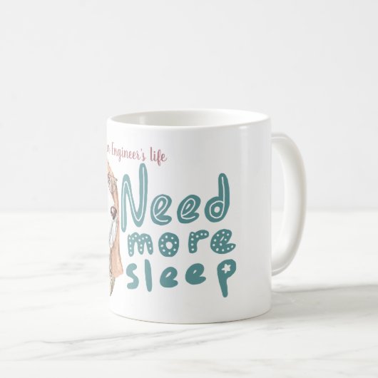 Mug Funny Engineers Life - Coon chien hound en Tweeds (Devant droit)
