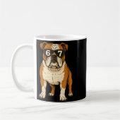 Mug Funny English Bulldog Dog Sungles 67 Six Seven Mem (Gauche)