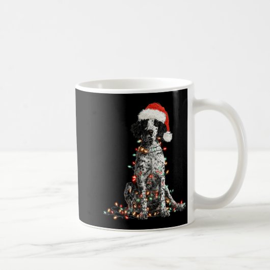 Mug Funny English Setter Christmas Graphics Dog Lights (Droite)