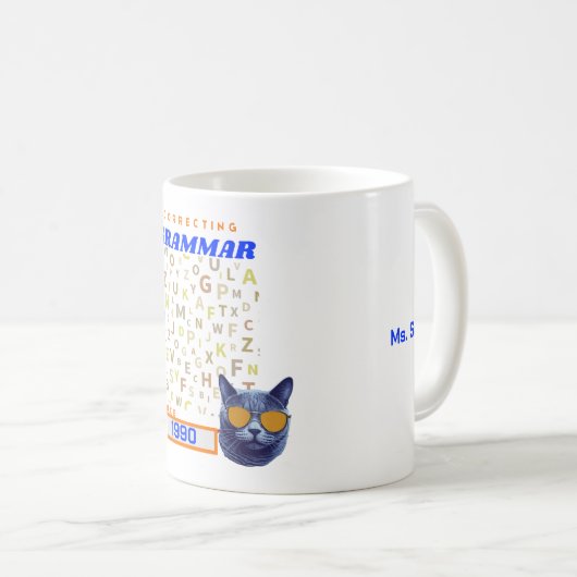 Mug Funny Enseignant Anglais - Correction de votre gra (Devant droit)