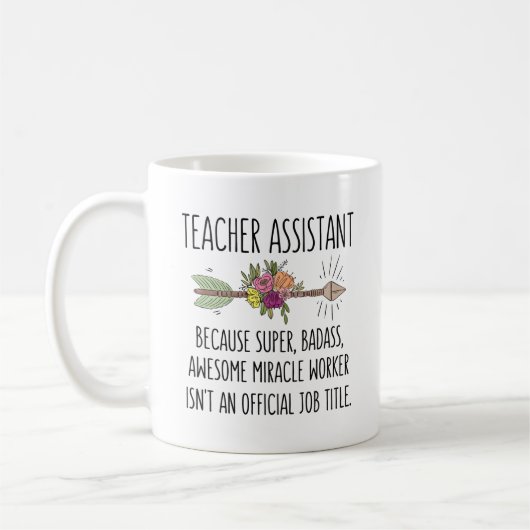 Mug Funny Enseignant Assistant Éducation Aide Idée cad (Gauche)
