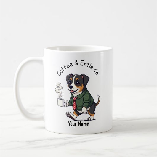 Mug Funny Entlebucher Mountain Business Suit Coffee (Gauche)