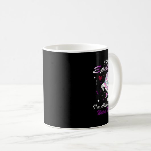 Mug Funny Epilepsie Sensibilisation Unicorn Purple J'A (Devant droit)