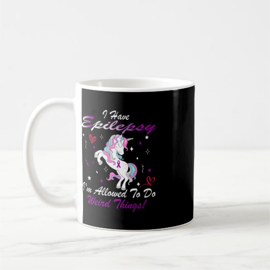Mug Funny Epilepsie Sensibilisation Unicorn Purple J'A (Gauche)