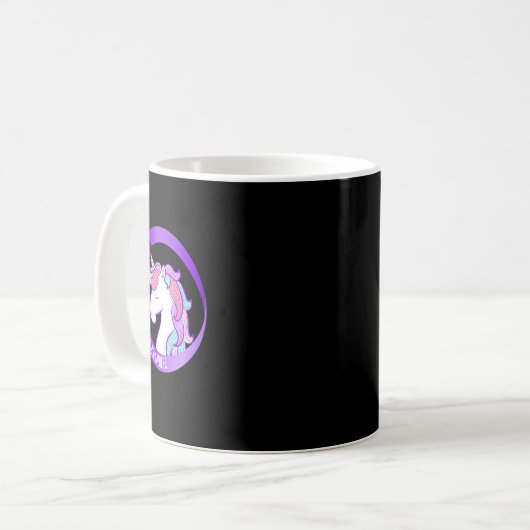 Mug Funny Epilepsie Sensibilisation Unicorn Ribbon 1 (Devant gauche)