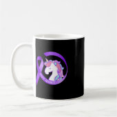 Mug Funny Epilepsie Sensibilisation Unicorn Ribbon 1 (Gauche)