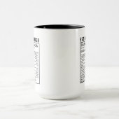 Mug Funny Event Planner Nutrition Facts Party Design (Centre)