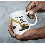 Mug Funny Excavator Bureau de l'exploitant d'équipemen<br><div class="desc">Présentant notre hilarante "I'll Be In My Office" Excavateur Équipement lourd Opérateur de café - le cadeau parfait pour ceux qui préfèrent leur espace de travail avec un côté de l'humour de machinerie lourde! Conçu pour votre routine matinale et construit pour chatouiller votre drôle d'os, cette tasse est un must-have...</div>