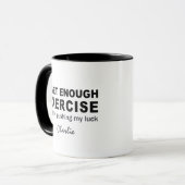 Mug Funny Exercice fichiers de noms personnalisés (Devant gauche)
