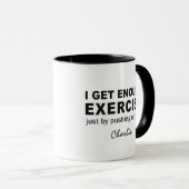 Mug Funny Exercice fichiers de noms personnalisés (Devant droit)