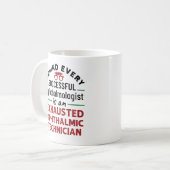 Mug Funny Exhausted Ophtalmique Technicien (Devant gauche)