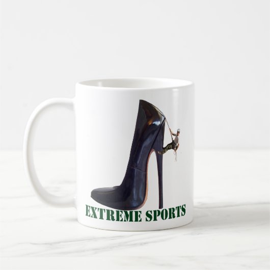 Mug Funny Extreme Sports - Escalade de chaussures (Gauche)