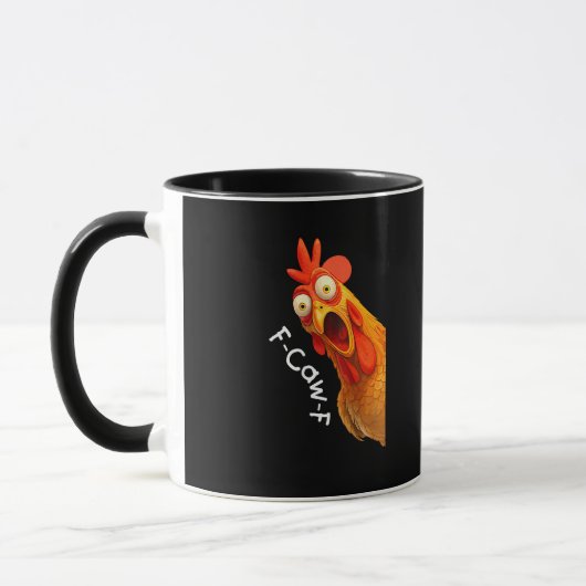 Mug Funny F-Caw-F Chicken F-Caw-F Chicken Creative Cas (Gauche)