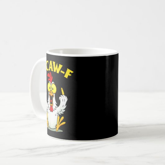 Mug Funny F-caw-f Chicken Fcawf Chicken  (Devant gauche)
