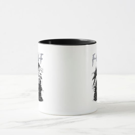 Mug Funny F-Caw-F Crow Funny Halloween Retro Classic (Centre)