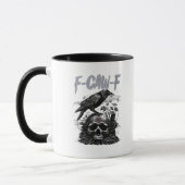 Mug Funny F-Caw-F Crow Funny Halloween Retro Classic (Gauche)
