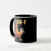 Mug Funny F-Caw-F Crow Humor Gothic (Devant gauche)