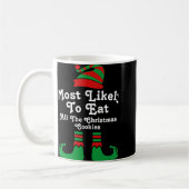 Mug Funny Family Christmas Most Likely To Elf T Shirt (Gauche)