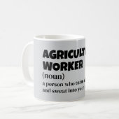 Mug Funny Farm Worker Definition - Don agricole (Devant gauche)