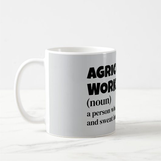 Mug Funny Farm Worker Definition - Don agricole (Gauche)