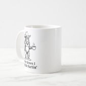 Mug Funny Farting Bigfoot Cowboy Sometimes I Just Be F (Devant gauche)