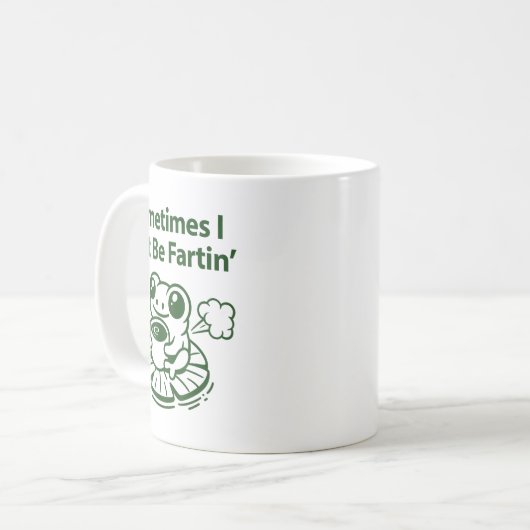 Mug Funny Farting Frog Froglet Fart Sometimes I Just B (Devant gauche)